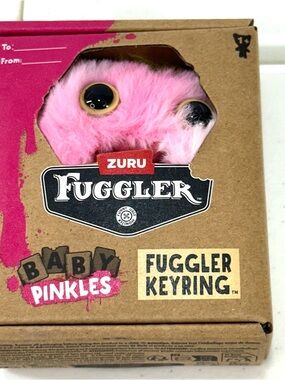 ZURU Fuggler Baby Pinkles Pink Rabid Rabbit Fuggler Keyring